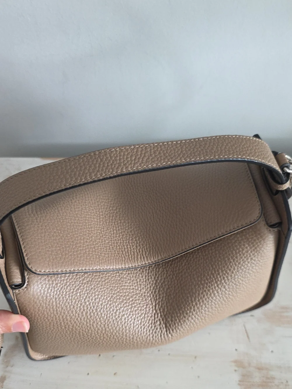 The Horse Clementine Bag In Pebbled Taupe - Picture 6 of 12